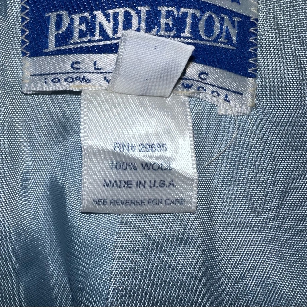 Pendleton Light Blue Wool Blazer – Size 14, Lined with 3-Button Closure - Picture 8 of 11